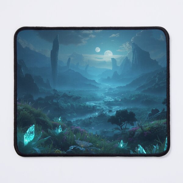Item preview, Moonveil Valley Fantasy Alien Landscape designed and sold by Luminous Wilds.