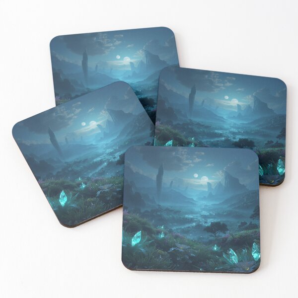 Item preview, Moonveil Valley Fantasy Alien Landscape designed and sold by Luminous Wilds.