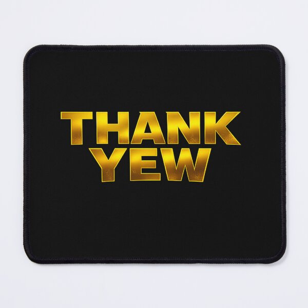 Item preview, Metallic Gold Thank Yew Bold Graphic Text designed and sold by Log77.