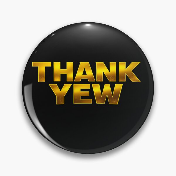 Item preview, Metallic Gold Thank Yew Bold Graphic Text designed and sold by Log77.
