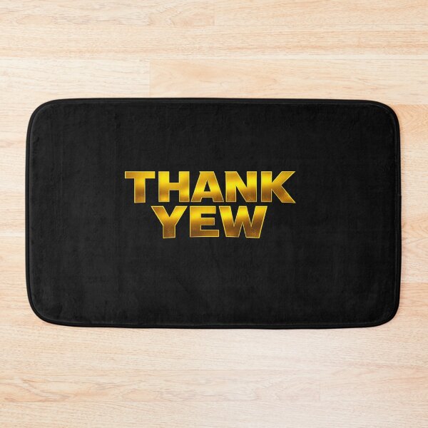 Item preview, Metallic Gold Thank Yew Bold Graphic Text designed and sold by Log77.
