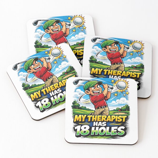 Item preview, : My Therapist Has 18 Holes Comic Style Funny Golf Gift For Golf Lover Dad Cartoon designed and sold by Print Loft.
