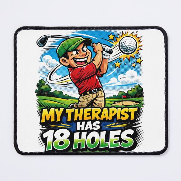 Item preview, : My Therapist Has 18 Holes Comic Style Funny Golf Gift For Golf Lover Dad Cartoon designed and sold by Print Loft.