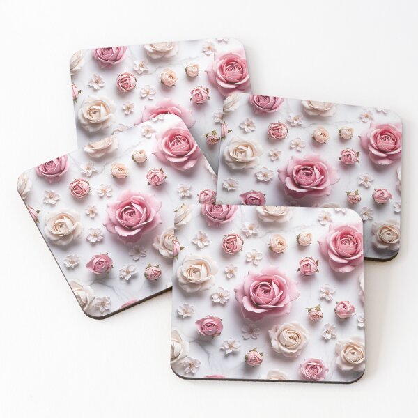 Item preview, Blush Pink Rose Marble Art Design designed and sold by IntelliMindDesigns.