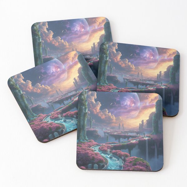 Item preview, Radiant Nebula Gardens Fantasy Landscape designed and sold by Luminous Wilds.