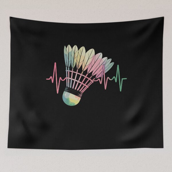 Item preview, Badminton Heartbeat Shuttlecock Pastel Rainbow For Players And Fans designed and sold by yoddel.