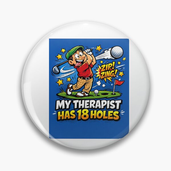 Item preview,  My Therapist Has 18 Holes Comic Style Funny Golf Gift For Golf Lover Dad Blue designed and sold by Print Loft.
