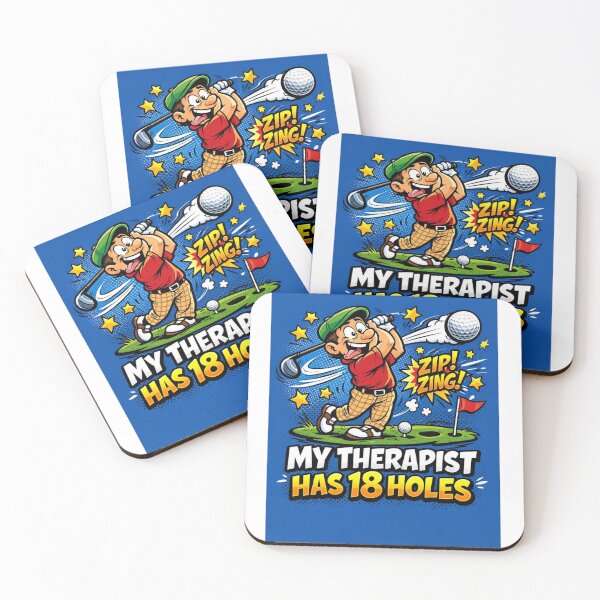 Item preview,  My Therapist Has 18 Holes Comic Style Funny Golf Gift For Golf Lover Dad Blue designed and sold by Print Loft.