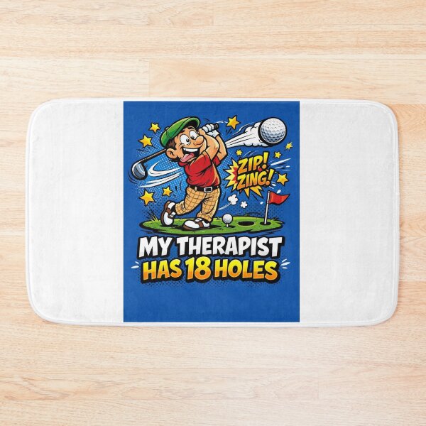 Item preview,  My Therapist Has 18 Holes Comic Style Funny Golf Gift For Golf Lover Dad Blue designed and sold by Print Loft.