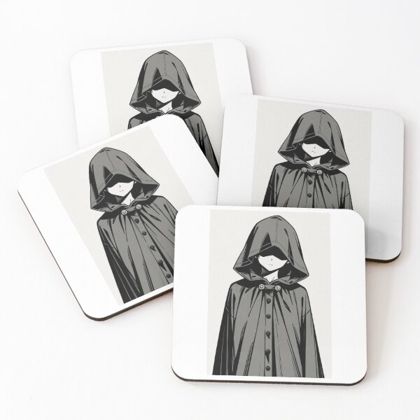 Item preview, Fashion - Man in Black Hooded Cloak Hidden Face Streetwear Anime Variant 6 designed and sold by AnimeShin.