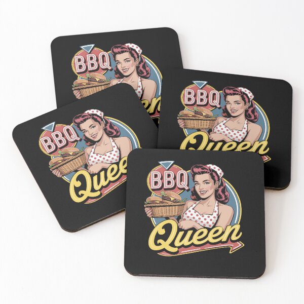 Item preview, BBQ Queen Retro Pin Up Woman Grill Master Summer Barbecue Burger Lover designed and sold by yoddel.