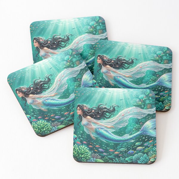 Item preview, Shimmering mermaid in the coral kingdom designed and sold by Sigtrix.