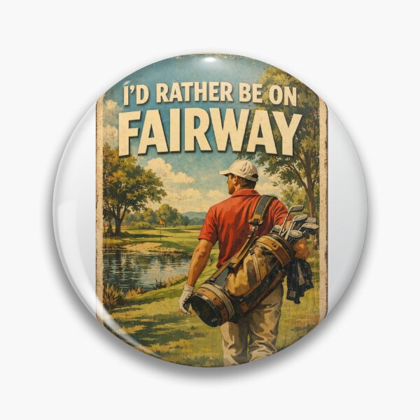 Item preview,  I'd Rather Be On The Fairway Vintage Golf Poster Lake View Gift For Golf Lover designed and sold by Print Loft.