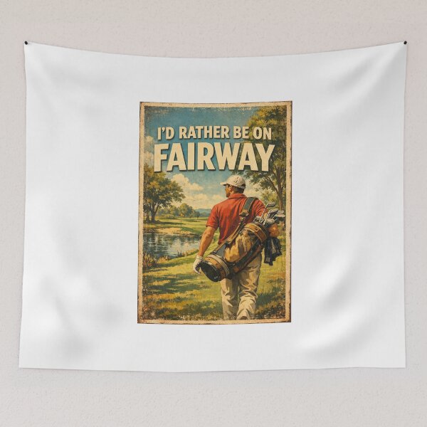Item preview,  I'd Rather Be On The Fairway Vintage Golf Poster Lake View Gift For Golf Lover designed and sold by Print Loft.