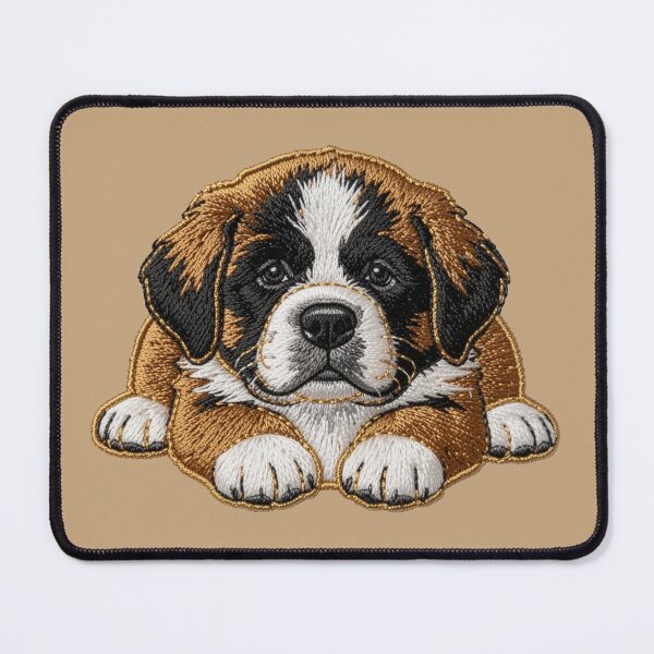 Item preview, Golden St. Bernard puppy, like embroidered illusion embroidery designed and sold by Kimenta.