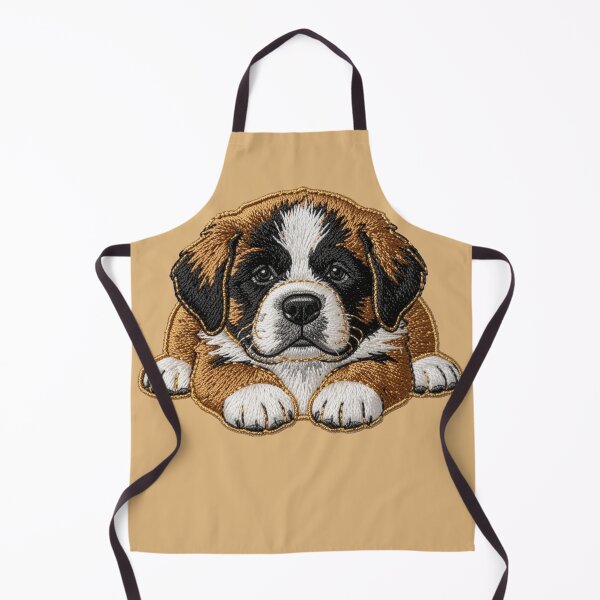 Item preview, Golden St. Bernard puppy, like embroidered illusion embroidery designed and sold by Kimenta.