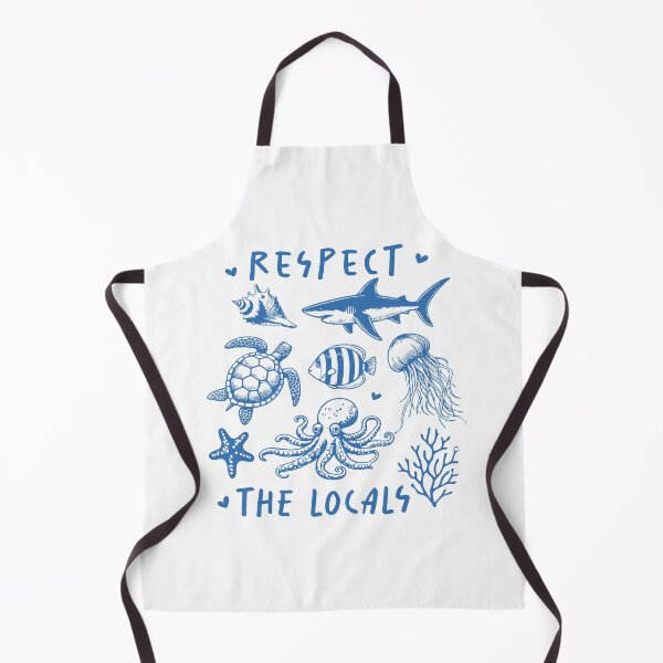 Item preview, Respect the Locals – Sea Turtle Shark Octopus Ocean Animals Design designed and sold by Canvas-Whispers.