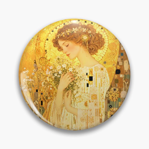 Item preview, Golden Virgo Zodiac Goddess Klimt Style designed and sold by hepcat-plus.