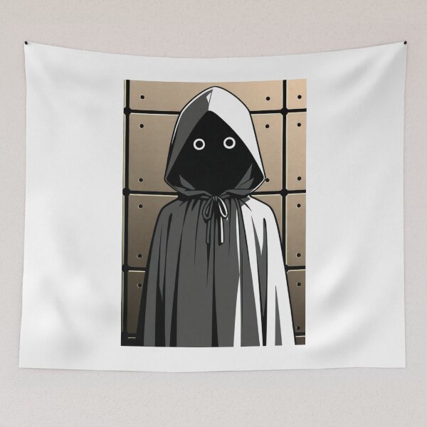 Item preview, Fashion - Man in Black Hooded Cloak Hidden Face Streetwear Anime Variant 7 designed and sold by AnimeShin.