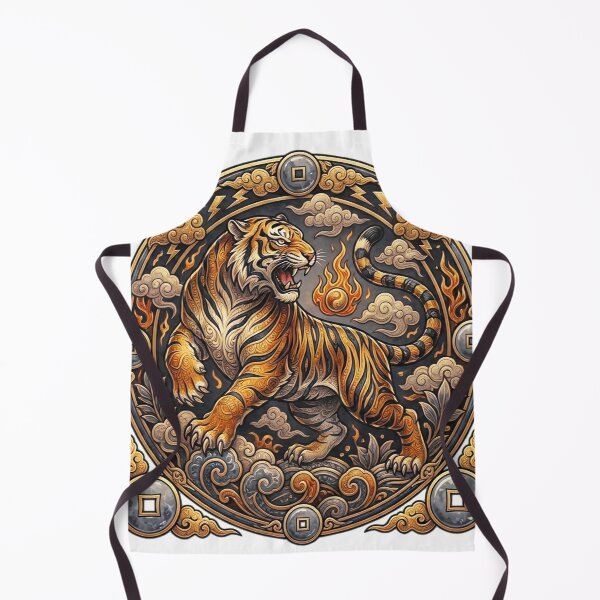 Item preview, Majestic Golden Tiger Traditional Asian Art Emblem designed and sold by Munib320.