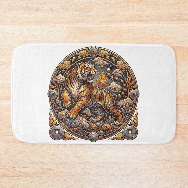 Item preview, Majestic Golden Tiger Traditional Asian Art Emblem designed and sold by Munib320.