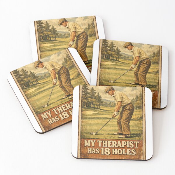 Item preview, My Therapist Has 18 Holes Vintage Golf Funny Gift For Golf Lover Dad designed and sold by Print Loft.