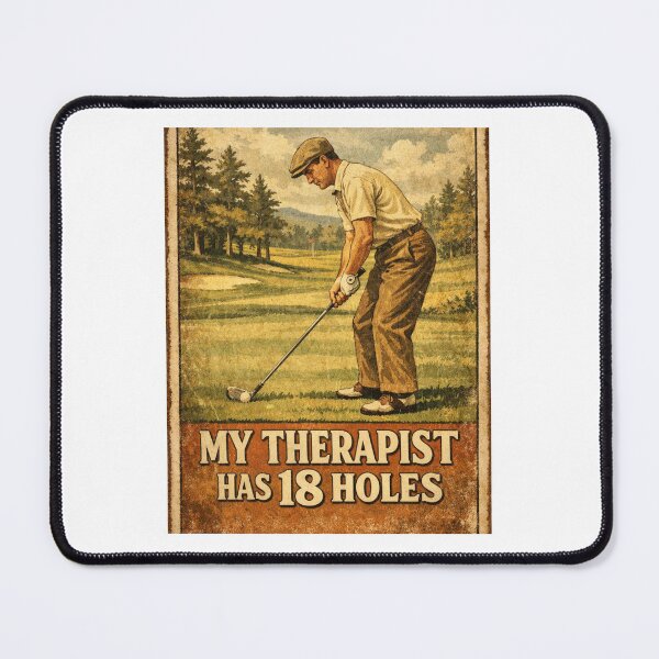 Item preview, My Therapist Has 18 Holes Vintage Golf Funny Gift For Golf Lover Dad designed and sold by Print Loft.