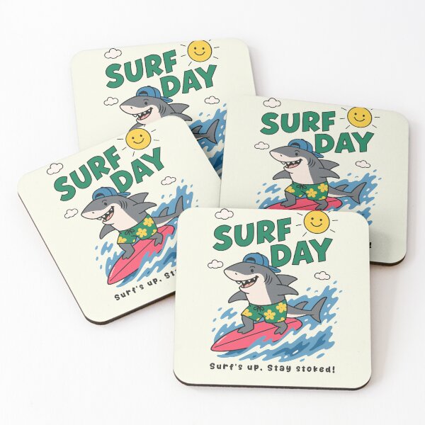 Item preview, Funny Shark Surfing Surf Day Beach Summer Boys Girls Kids designed and sold by rafaeltto.