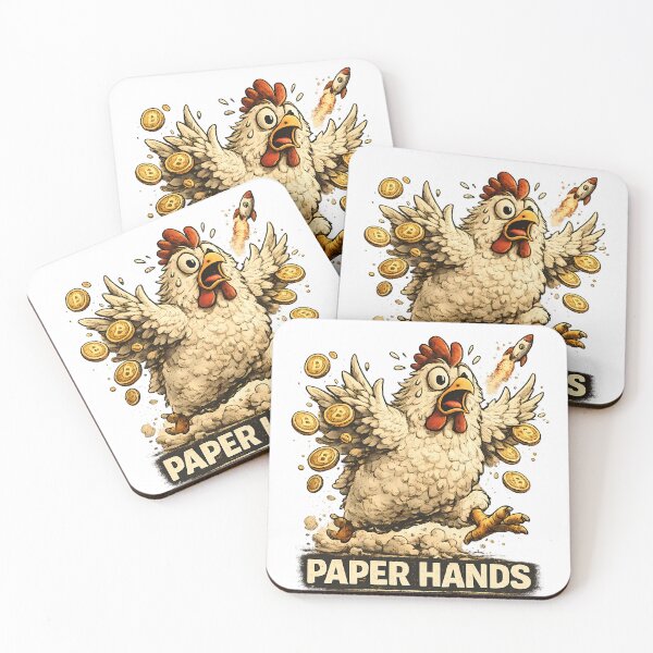 Item preview, Paper Hands Funny Crypto Chicken Meme designed and sold by DryHumorPrints.
