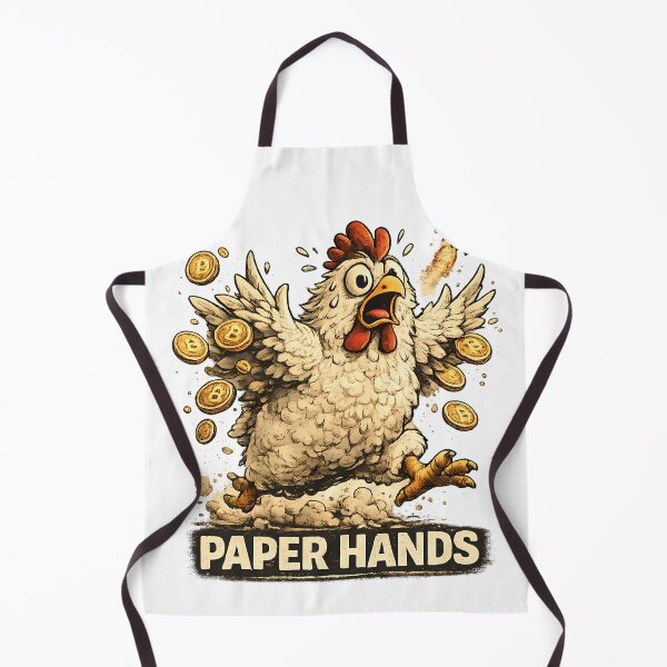 Item preview, Paper Hands Funny Crypto Chicken Meme designed and sold by DryHumorPrints.