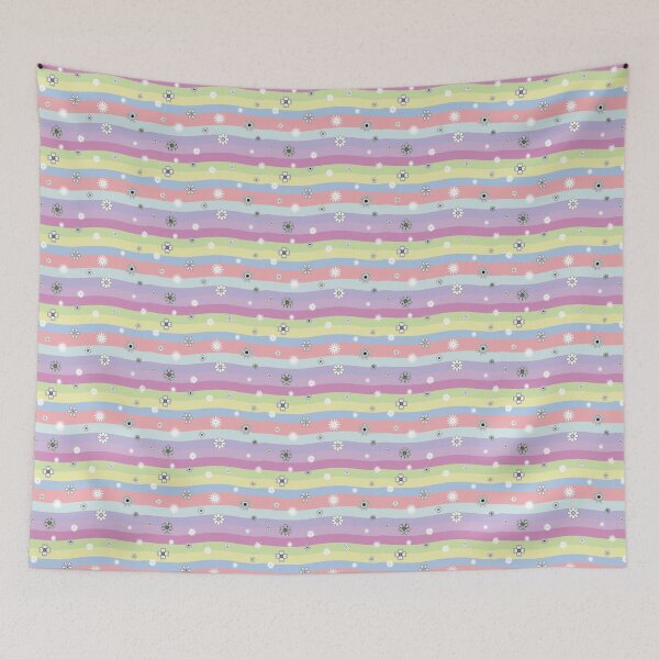 Item preview, Abstract colorful rainbow background featuring a floral pattern designed and sold by ChaReePat.
