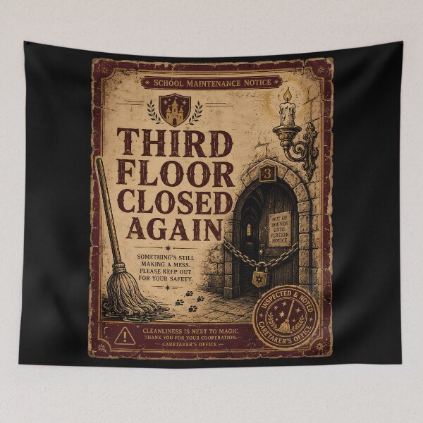 Item preview, Forbidden Corridor Cleaning Notice designed and sold by agearb.