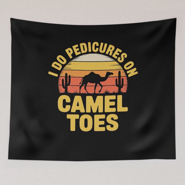 Item preview, I Do Pedicures On Camel Toes Funny Nail Tech Desert Sunset Camel Cactus Humor designed and sold by yoddel.
