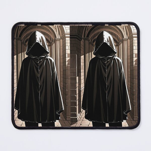 Item preview, Fashion - Man in Black Hooded Cloak Hidden Face Streetwear Anime designed and sold by AnimeShin.