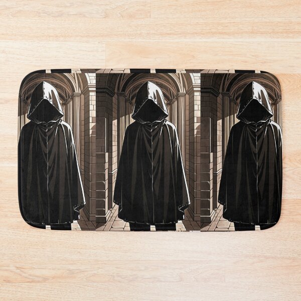 Item preview, Fashion - Man in Black Hooded Cloak Hidden Face Streetwear Anime designed and sold by AnimeShin.