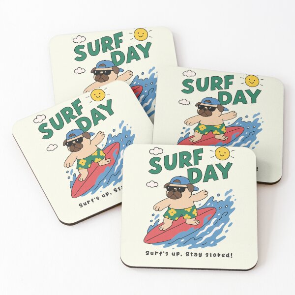Item preview, Funny Pug Surfing Surf Day Beach Summer Boys Girls Kids designed and sold by rafaeltto.