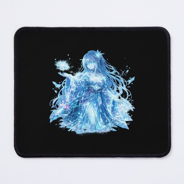 Item preview, Glitch Yuki-onna Snow Woman Yokai Cyberpunk Cyber-Kawaii designed and sold by YokaiInk.