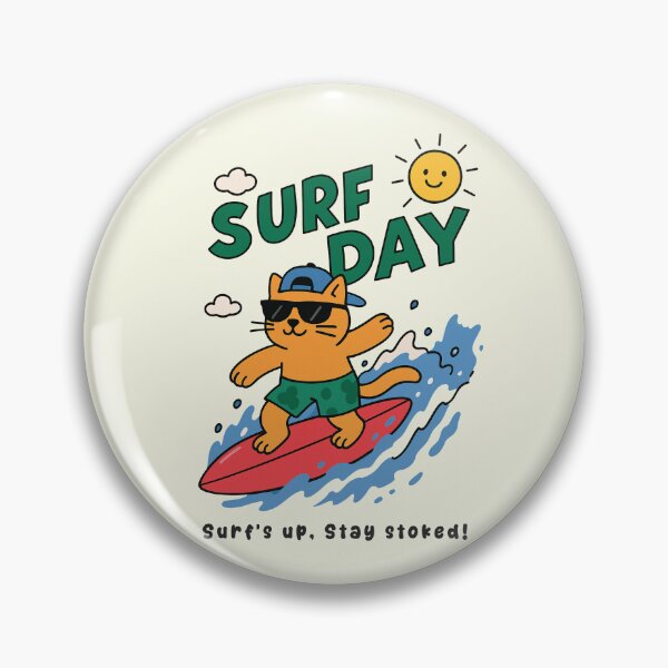 Item preview, Funny Orange Cat Surfing Surf Day Beach Summer Boys Girls Kids designed and sold by rafaeltto.