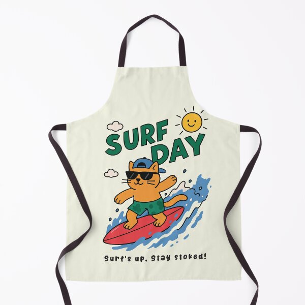 Item preview, Funny Orange Cat Surfing Surf Day Beach Summer Boys Girls Kids designed and sold by rafaeltto.