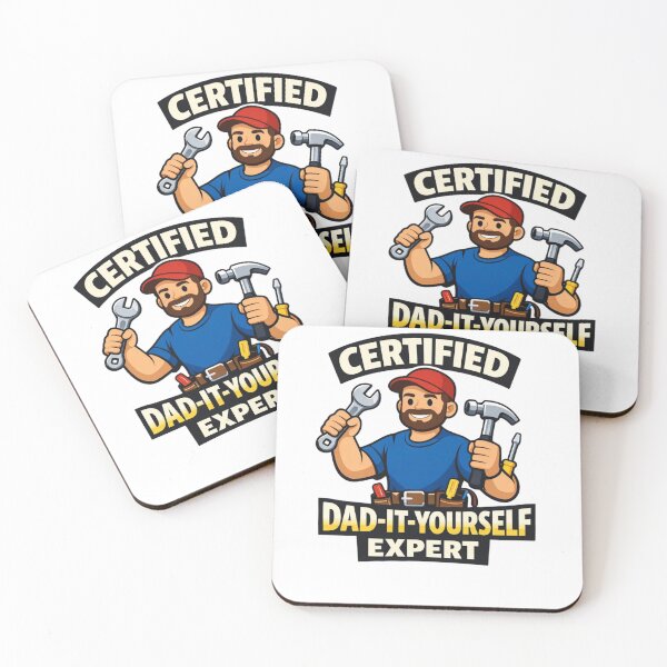 Item preview, Certified Dad-It-Yourself Expert Flat Vector Funny Fathers Day Gift For Handyman Dad designed and sold by Print Loft.