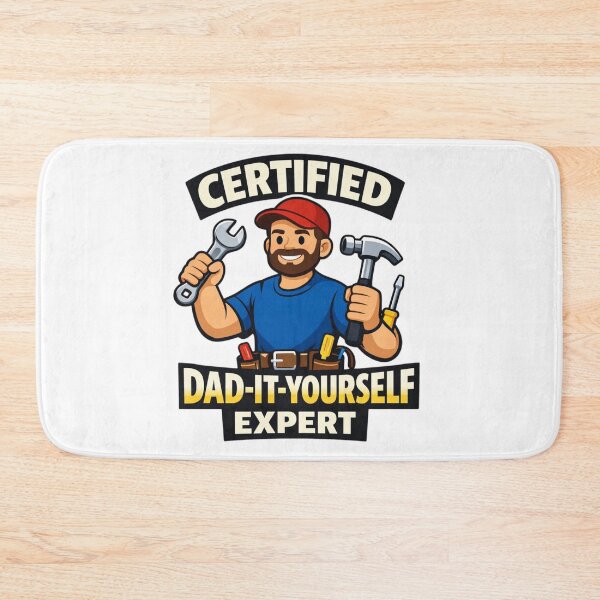 Item preview, Certified Dad-It-Yourself Expert Flat Vector Funny Fathers Day Gift For Handyman Dad designed and sold by Print Loft.