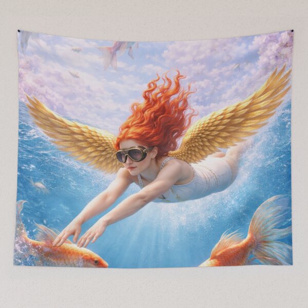 Item preview, Aqua Aviator Wings designed and sold by Blijjet Creative Studio.