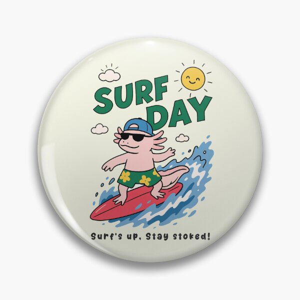 Item preview, Funny Axolotl Surfing Surf Day Beach Summer Boys Girls Kids designed and sold by rafaeltto.