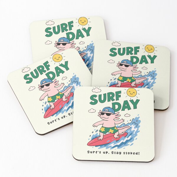 Item preview, Funny Axolotl Surfing Surf Day Beach Summer Boys Girls Kids designed and sold by rafaeltto.
