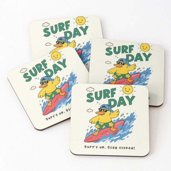 Item preview, Funny Yellow Duck Surfing Surf Day Beach Summer Boys Girls Kids designed and sold by rafaeltto.