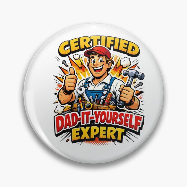 Item preview, Certified Dad-It-Yourself Expert Comic Style Funny Fathers Day Gift For Handyman Dad designed and sold by Print Loft.
