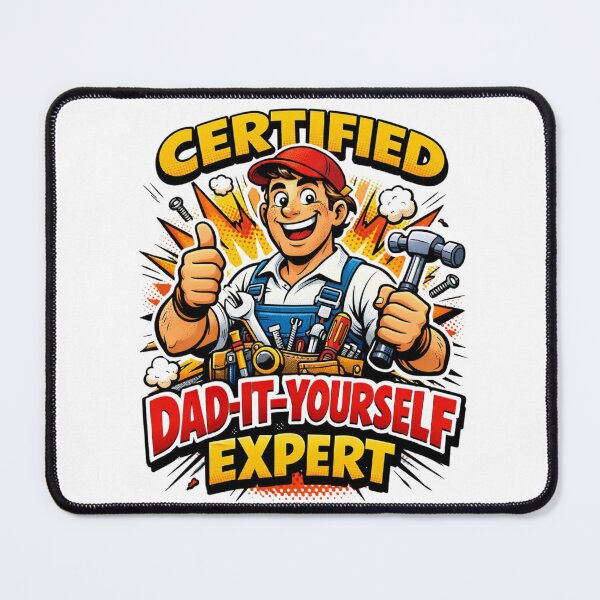 Item preview, Certified Dad-It-Yourself Expert Comic Style Funny Fathers Day Gift For Handyman Dad designed and sold by Print Loft.