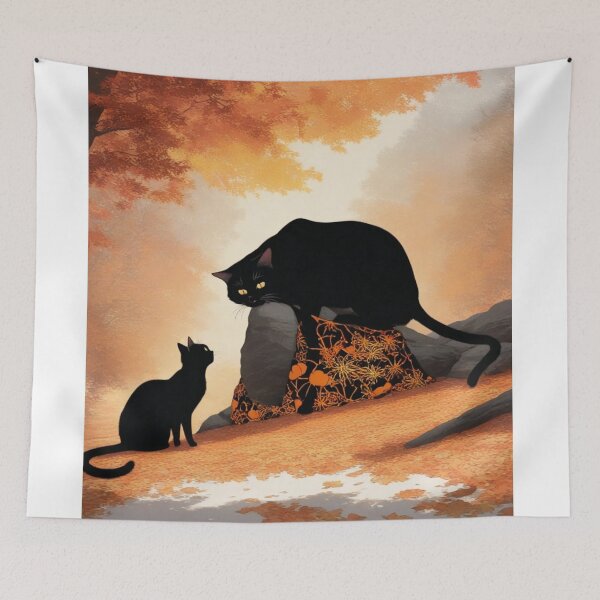 Item preview, Mystic Black Cats Halloween Forest Art designed and sold by BLUESKY11a.