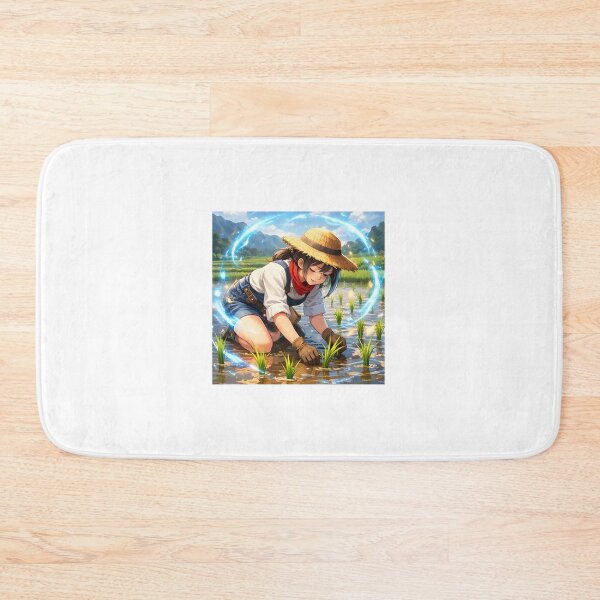 Item preview, Anime Rice Farmer Girl | Magical Rice Planting Art | Cozy Rural Cottagecore Aesthetic designed and sold by Anshugoyal.