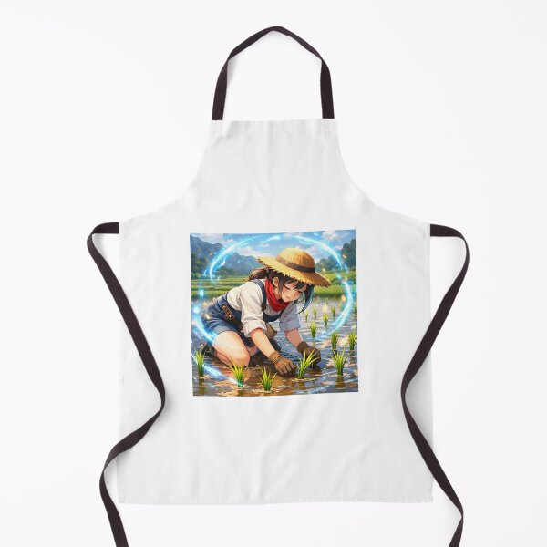 Item preview, Anime Rice Farmer Girl | Magical Rice Planting Art | Cozy Rural Cottagecore Aesthetic designed and sold by Anshugoyal.